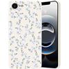 Guxira Cover Protettiva per iPhone 16e, Carino Floreale Design Custodia Antiurto Silicone Cover Antipolvere Protettiva Case per iPhone 16e - Rosa Blu