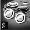 LucBuy Pellicola Protettiva Luminosa per Obiettivo Della Fotocamera Compatibile con iPhone 12/12 Mini, Copertina per Fotocamera in Vetro Temperato Bling, Anelli in Lega Autoallineanti