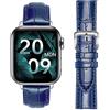 MUENShop Cinturino in Coccodrillo Compatibile con Apple Watch Cinturino di Ricambio in Vera Pelle di Alligatore 38mm/40mm Cinturino Business per iWatch