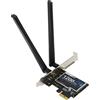 Lazmin112 Scheda Ethernet PCIe con 2 Antenne, 300Mbps su 2.4G 867Mbps su 5G Adattatore per Scheda di Rete PCIe Wireless Dual Band, Supporto Bluetooth 4.0, per PC Desktop