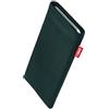 fitBAG Rave Verde per Honor Magic V3 Custodia per cellulare in tessuto con imbottitura in microfibra | Accessorio con funzione di pulizia | Made in Germany