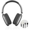 Sungive Cuffie Bluetooth 6.1 wireless 2025, con ANC & ENC, HiFi, microfono, uso con cavo e wireless, alta insonorizzazione, 30h autonomia, pieghevoli, USB, per telefono PC lavoro viaggio,Grigio
