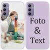 Yoedge Cover Personalizzata Custodia per Samsung Galaxy S24+ 5G 6,7 Personalizzato con Foto Testi Disegni Personalizza Custodia Immagine, Antiurto Viola Personalizzabili Case per Samsung S24+