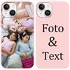 Yoedge Cover Personalizzata Custodia per iPhone 15 6,1 Personalizzato con Foto Testi Disegni Personalizza Custodia Immagine, Antiurto Rosa Personalizzabili Case per iPhone 15