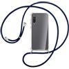 SIMao Cover Collana per Cellulare Compatibile con Xiaomi Mi 9 SE Custodia Trasparente Silicone con Cordino Necklace Case Antiurto Protettivo Cover Custodia da Collo Custodia con Cordino, Blu