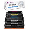 Generico KIT 5 TONER COMPATIBILI A COLORI PER STAMPANTI HP 131X 131A CF210X CF210A per LaserJet Pro 200 Color MFP M251n M251nw M276n M276nw CP1215 CP1515n CM1312 - 2200 COPIE