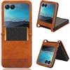 RonRun Cover Motorola Razr 40 Ultra, Custodia a Libro con Supporto Stand e Slot Porta Carte Case a Portafoglio Magnetica in Pelle PU Adatto per Motorola Razr 40 Ultra, Marrone