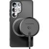 Galvanox Caricabatterie magnetico da 25 W per Samsung, Qi2.2, ricarica rapida wireless (compatibile con MagSafe), cavo intrecciato USB-C da 1,8 m, per iPhone e telefoni Android (nero)