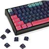 YMDK Cyber Style Keycap, PBT Keycap 130 tasti Set completo di tappi per tasti personalizzati, profilo sottocerchio Cherry colorato traslucido con illuminazione laterale, adatto per tastiera meccanica