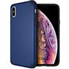 doupi Ultra Armor Custodia per iPhone XS (iPhone 10s) 5,8 Pollici, Anti Scivolo Design Protzione Posteriore Bumper Cover, Blu