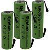 Electron 4x Batteria ricaricabile Ni-Mh Stilo AA 1,2V 2600mAh con linguette lamelle terminali a saldare per pacco pacchi batteria
