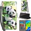 PHINIENLAND Cover per Xiaomi Redmi 10X 4G / Note 9 Case PU Pelle Custodia [Kickstand] [Chiusura magnetica] [Slot per Schede], Portafoglio Flip Custodia per Redmi Note 9,Panda