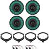 IPNOSIS Kit 4 Casse IP-01165 per Renault Clio V dal 2020 in poi, Scenic dal 2010 al 2021 + vedi altri modelli con 2 Supporti Anteriori, 2 Supporti Posteriori e 4 Connettori