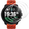 GIOPUEY Pellicola Protettiva per Suunto Race 2, [4 Pezzi] Vetro temperato Schermo Protezione Pellicola [Copertura Completa] [Anti-graffio] - Trasparente