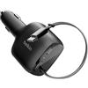 Belkin Caricabatteria da auto USB C da 75 W con cavo USB C retrattile da 30 pollici, caricabatterie per iPhone, compatibile con iPhone serie 16 e 15, serie Galaxy S25, AirPods, tablet, MacBook