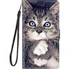 Lnxlanxx Cover Compatibile per Xiaomi Redmi 14C/14 C/Poco C75/Redmi A4 Silicone PU Pelle Portafoglio Libro Motivo Case Antiurto Bumper Magnetica Flip Protettiva Resistente Custodia (gatto)