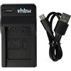 vhbw caricatore USB-C compatibile con Canon Digital Ixus 105is, 200is, 210, 25is, 300HS, 310HS, 85is, 95is per camera + cavo USB-C + LED