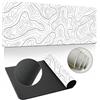 Hixingo Tappetino Mouse, Modello di Linea BiancaTappetino Mouse XXL/XL/L, Tappetino Mouse Gaming con Base in Antiscivolo, Mouse Pad con Bordi Cuciti (Bianco 8,800x300x3mm)