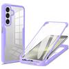 RonRun Cover per Samsung Galaxy A36 5G/A56 5G, 360 Gradi Antiurto Custodia con Protezione Schermo Integrata Trasparente Rugged TPU Bumper Doppia Protettiva Cover per Galaxy A36 5G/A56 5G - Viola