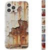 XKrmp Rusty Phone Case, Vintage Rust Look Industrial Iron Phone Case - Shockproof TPU Cover with Glossy Finish, for iPhone 16/15/14/13/12/11 Pro Max (#1,for Iphone 13)