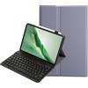 YKWXSC Custodia Tastiera per OnePlus Pad Go 2 Tablet 12,1 Pollici, QWERTY Staccabile con Collegamento Bluetooth Tastiera, Violetta