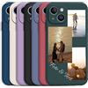 Sunrive Personalizzate Cover compatibile con iPhone 14 15 16 17 17E 13 12 Pro Max Air 11 Mini Xr Xs X 8 7 Plus SE 6, personalizzabile con 3 Fotos Testi Frase Logo Disegni e Grafiche,morbido TPU molle