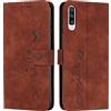 EATCYE Cover per Samsung Galaxy A50 / A30S / A50S, Flip Libro Libretto Custodia in Pelle PU per Samsung A50 / A30S / A50S [Protezione Completa] [Slot per Scheda] [Funzione di Supporto] (#Marrone)