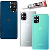 Audiosystem Scocca Vetro Copribatteria Posteriore per ONEPLUS 8T KB2000 KB2001 1+8T Ricambio con Vetro Vetrino Fotocamera e Colla B7OOO Originale da 15ML (Lunar Silver Grigio)