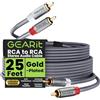 GEARit Cavo RCA (6,5 m) 2RCA maschio a 2RCA maschio, cavi audio stereo schermati intrecciati RCA cavo stereo per Home Theater, HDTV, amplificatori, sistemi Hi-Fi, audio auto, altoparlanti, 6 m