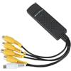 TrAdE shop Traesio Scheda USB 2.0 Grabber PC ACQUISIZIONE 4 CANALI Video + 1 Audio PC Notebook Net