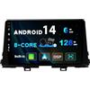 BXLIYER SXAUTO [6G+128G] Android 14 IPS Autoradio Per KIA Morning Picanto (2017-2020) - Senza fili CarPlay/Android Auto - LED Camera + MIC - DAB Dual Band WIFI Fast-boot Volante 360-CAM - 2 Din 9 Pollici