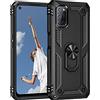 SORAKA Cover per OPPO A72/A52 con anello,Custodia in Silicone Morbido Cover Anti-Impronta Ultrasottile con piastra metallica per Supporto Auto Smartphone Magnetico