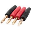 Bstepompre 4pcs Connettore Spina Banana Altoparlante Musicale Placcato 4mm B7 24k Placcato