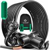 KESSER® Cavo di prolunga da 10 m, con 3 prese Schuko con cappuccio protettivo, per esterni, per interni ed esterni, cavo di distribuzione, 230 V, IP44, cavo di alimentazione da cantiere