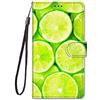 Nodigo per Samsung Galaxy A20e 2019 Cover a Libro Pelle PU Portafoglio Magnetica con Disegni Animale Motivo Antiurto Case Flip Protettiva Silicone Bumper Belle Kawaii Custodia - Limone