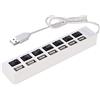 AOKWAWALIY 7 Pratico sdoppiatore USB Spina sdoppiata Alta USB a Porte Computer Portatile hub USB per Computer Adattatore USB ad Alta velocità Centro Interruttore Bianca