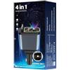 CAIZHICNC Caricabatteria Da Auto Starry Sky Top Da 120 W Cellulare Ricarica Superveloce Cavo Retrattile Un Trascinamento Quattro Porte USB Accendisigari Caricabatterie Da Auto USB C(A Model,240W)