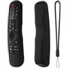 Hesupy Custodia protettiva in silicone per telecomando LG TV MR21GA MR21GN MR21GC MR22GA MR22GN MR22GC MR23GA MR23GN MR23GC TV Stick, antiscivolo, antiurto, con cordino (nero)