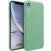 doupi UltraSlim Custodia per iPhone Xr (iPhone 10r) 6,1 pollici, satinato fine piuma facile mat semi trasparente Cover, verde