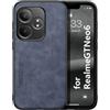 Kepuch Silklike Cover per Realme GT Neo 6, GT Neo6 SE, GT 6, GT 6T - Custodia Case Piastra Metallica Incorporata per Realme GT Neo 6, GT Neo6 SE, GT 6, GT 6T - Blu