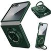 Kainevy Cover per Samsung Galaxy Z Flip 7 FE Magnetica Antiurto con Anello Supporto, Rugged Militare Custodia per Samsung Z Flip 7 FE Cover Anti-impronta Estetica Protettiva Case Sottile (Verde)