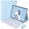 JZCZMCE Custodia con Tastiera per Samsung Galaxy Tab S10 Lite 10,9 Pollici 2025 (SM-X400/X406), Tastiera Magnetica Staccabile Retroilluminata Senza Fili con Mouse Bluetooth,Blu