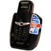 Generico Telefono cordless con base - Aladino Micro New - Vivavoce - Lettore Sim per rubrica - Nero