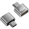 Generic Adattatore da USB C femmina a USB A femmina, adattatore rapido da USB a C, adattatore per il trasferimento rapido dei file, adattatore per notebook in lega di zinco, adattatore USB C femmina per