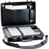 PELI 1490CC1 Valigia per computer portatile antiurto, IP67 Impermeabile e a prova di polvere, Capacità di 14L, Prodotto in USA, Colore Nero
