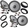 EvoTuning Kit 8 Casse Altoparlanti per VW Golf V 5 dal 2003 al 2008 compatibile con Hertz K165 Anteriori e Posteriori + 4 Anelli Adattatori da 165mm + 2 Cp Connettori (no plug and play)