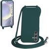 WenBaby Cover Compatible con Samsung Galaxy S24 Plus,Cellulare Girocollo Custodia con Cordino TPU Corda Silicone Case Bumper per Samsung Galaxy S24 Plus Custodia, Verde scuro
