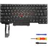 LIAN MO Tastiera di ricambio retroilluminata compatibile con Lenovo ThinkPad R14 E14 Gen2 Gen3 Gen4 (Cecoslovacchia)