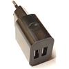 Generico Caricatore Alimentatore USB 5V/2A da Caricabatterie con 2 Porte USB Presa Spinotto Compatible per tutti i cellulari,Intelligent Watch,e-Reader,Tavoletta,lampada,Auricolare a distanza