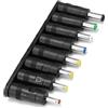 PEPWE Adattatore di alimentazione maschio da 5,5 x 2,1 mm a 3,5 x 1,35/4,0 x 1,7/4,8 x 1,7/5,5 x 2,5/5,5 x 2,1/6,3 x 3,0/6,4 x 4,4 mm